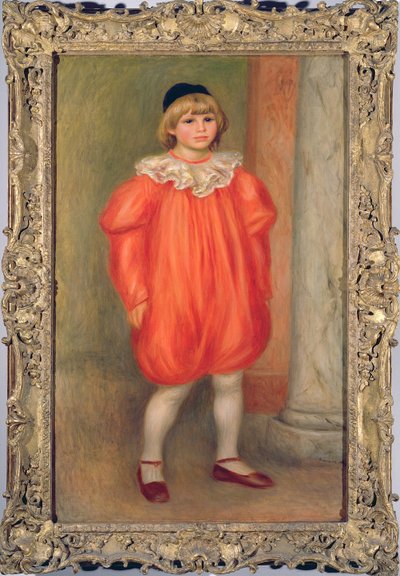 Claude Renoir in a Clown Costume by Pierre Auguste Renoir